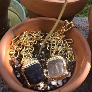 Handmade Buddha-charm necklaces.